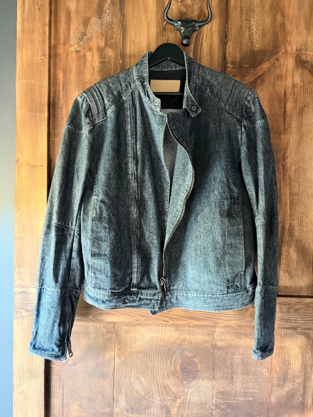 Authentic Gucci Men’s Denim Moto Jacket – Size 52 (Medium)